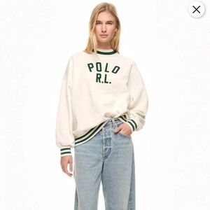 Polo Ralph Lauren Crewneck Sweatshirt Vintage Streetwear, Size: M